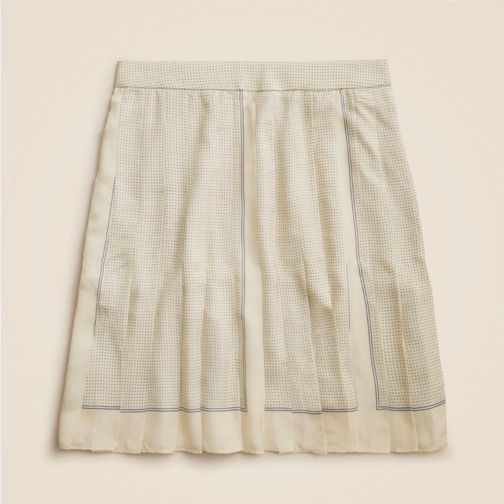NWT- J. Crew pleated scarf print skirt in drapery viscose twill
